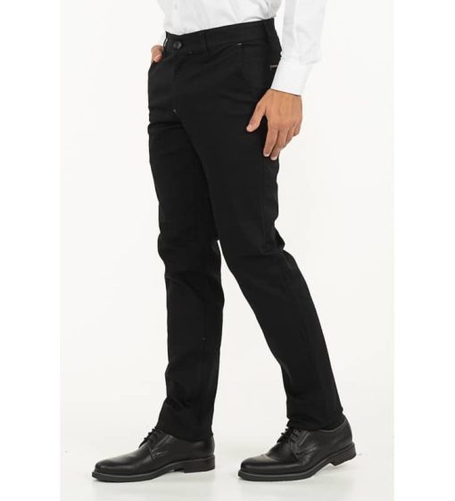 Chinos παντελόνι με ανάγλυφη πλέξη 1050 Black (4)