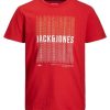 tricou jack jones cyber 12200225 true red standard fit 9294 1909