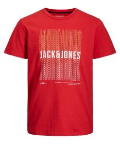 tricou jack jones cyber 12200225 true red standard fit 9294 1909