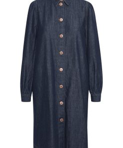 dark blue denim denim dress 1