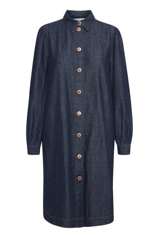 dark blue denim denim dress 1