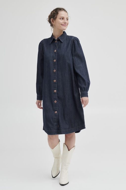 dark blue denim denim dress 3