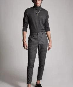 chinos καρό παντελόνι 6008 Grey (3)