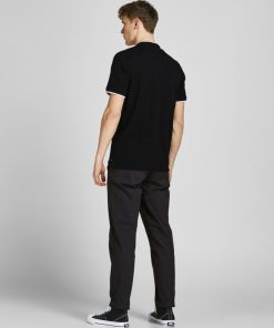 jackjones cottonpoloshirt dubh 1