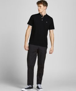 jackjones cottonpoloshirt dubh 2