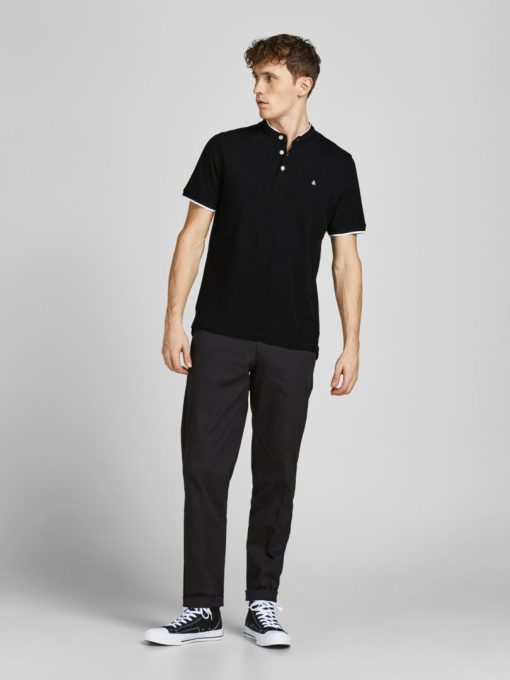 jackjones cottonpoloshirt dubh 2