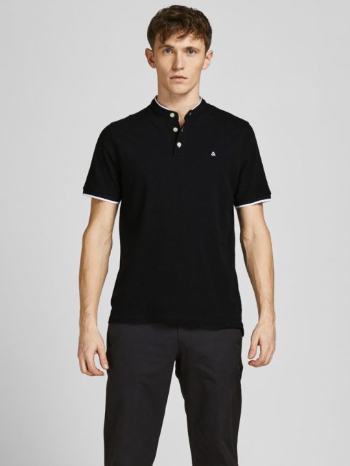 jackjones cottonpoloshirt dubh