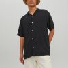 jackjones relaxedfitresortcollarshirt dubh