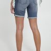 mid blue denim shorts casual 1