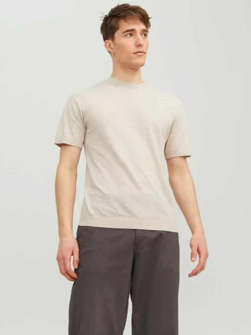 jackjones plaincrewneckt shirt beige