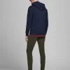 jackjones plainziphoodie blue 1