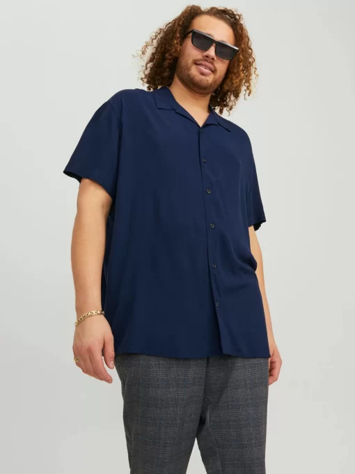 jackjones plussizeregularfitresortshirt blue