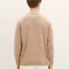 Πλεκτό jumper με υφή 103819810942 Beige (2)