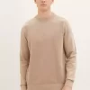 Πλεκτό jumper με υφή 103819810942 Beige (4)