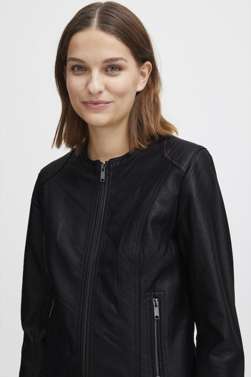 eco leather jacket 20809396 200451 Black (3)