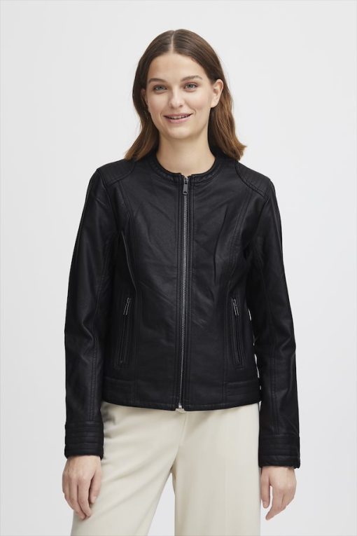 eco leather jacket 20809396 200451 Black