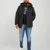 jackjones plussizeparka black 1 1