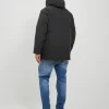 jackjones plussizeparka black 3