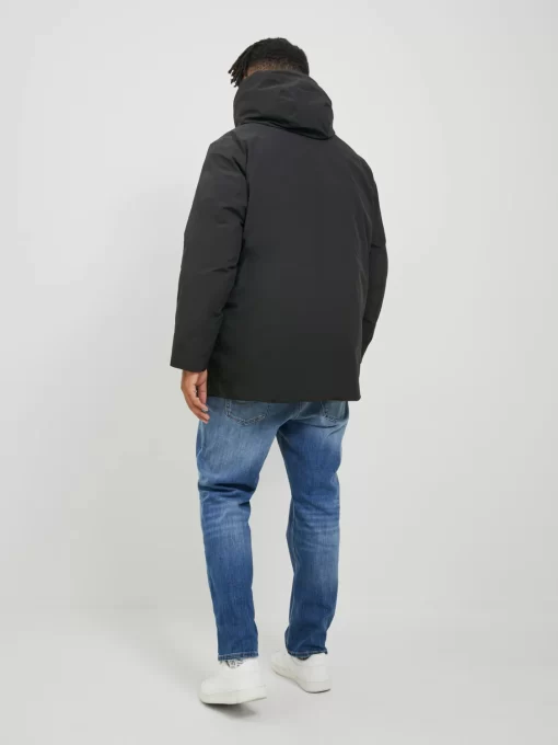 jackjones plussizeparka black 3