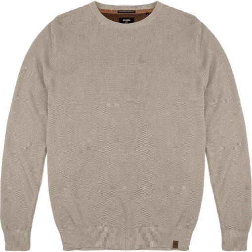 Double Πλεκτό με στρογγυλή λαιμόκοψη KNIT 077 Beige