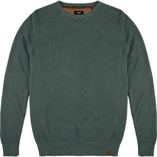 Double Πλεκτό με στρογγυλή λαιμόκοψη KNIT 077 Dusty Green