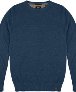 Double Πλεκτό με στρογγυλή λαιμόκοψη KNIT 077 Indigo