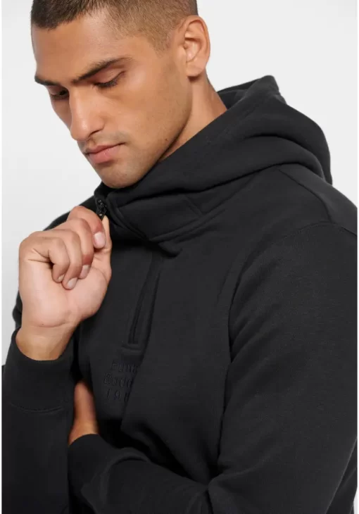 Half zip φούτερ με κουκούλα FBM008 046 06 Black