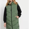 Loose fit αμάνικο puffer τζάκετ FBL008 105 01 Sage Leaf