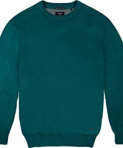 Πλεκτό με στρογγυλή λαιμόκοψη KNIT 076 Teal