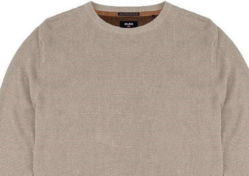 Πλεκτό με στρογγυλή λαιμόκοψη KNIT 077 Beige