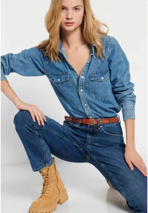 παντελόνι jean moms fit FBL008 160 02 D.K Blue (2)