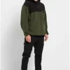 φούτερ oversized με φερμουάρ στο λαιμό FMB008 044 06 Pine Green