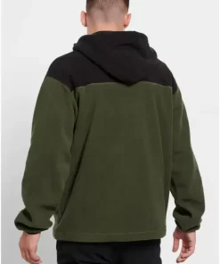 φούτερ oversized με φερμουάρ στο λαιμό FMB008 044 06 Pine Green (4)