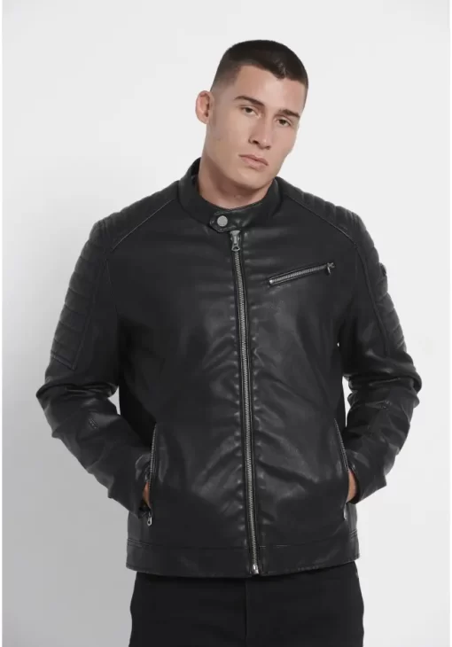 Biker μπουφάν από οικολογικό δέρμα (PU) FBM008 060 01 Black (4)