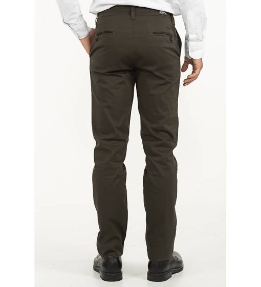 Chinos παντελόνι με ανάγλυφη πλέξη 1050 Khaki (2)