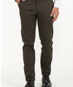 Chinos παντελόνι με ανάγλυφη πλέξη 1050 Khaki (4)