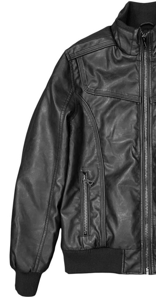 Eco leather μπουφάν Mljk 005 Black (2)