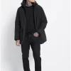 Parka μπουφάν με αποσπώμενη κουκούλα FBM008 046 01 Black (4)