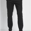 Relaxed fit chino παντελόνι σε micro ζακάρ ύφανση FBM008 012 02 Black