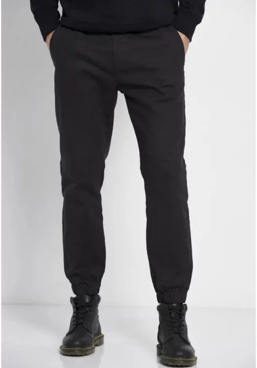 Relaxed fit chino παντελόνι σε micro ζακάρ ύφανση FBM008 012 02 Black