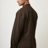 oversize πουκάμισο με μάο γιακά 9030 Khaki (4)