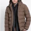 puffer μπουφάν με επένδυση FBM008 038 01 Olive Brown