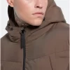 puffer μπουφάν με επένδυση FBM008 038 01 Olive Brown (3)