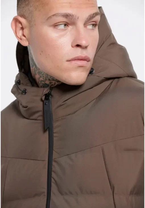 puffer μπουφάν με επένδυση FBM008 038 01 Olive Brown (3)