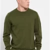 βαμβακερή πλεκτή μπλούζα FBM008 001 09 Pine Green