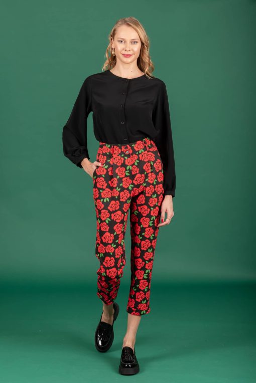 παντελόνι chinos με πιέτες Maggie 125 21372 Rose (2)