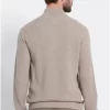 Slim fit πλεκτή μπλούζα wool blend MRM008 243 09 Mocca Mel (4)