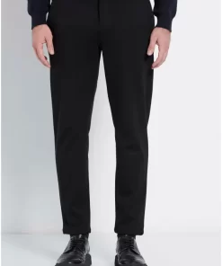 Ανδρικό casual παντελόνι από τεχνητό μετάξι MRM008 205 02 Black (4)