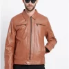 Ανδρικό δερμάτινο jacket (Sheepskin) MRM008 260 01 Brown