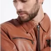 Ανδρικό δερμάτινο jacket (Sheepskin) MRM008 260 01 Brown (3)